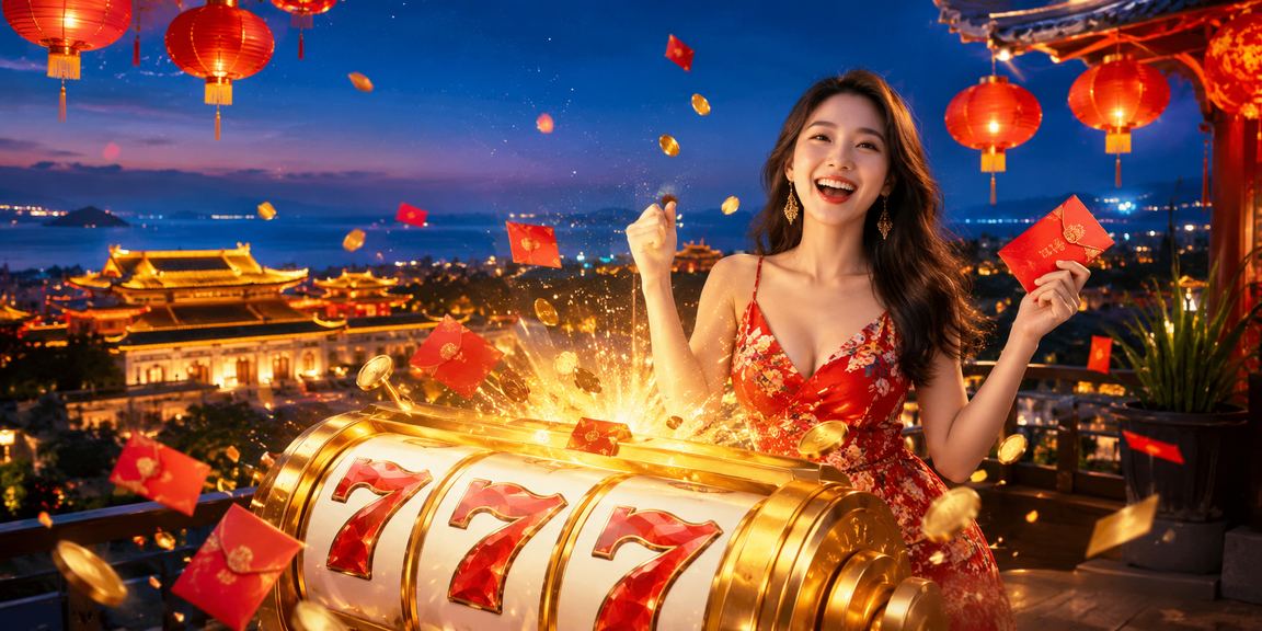 Khung cảnh chơi slot game với đèn lồng truyền thống tại Huế